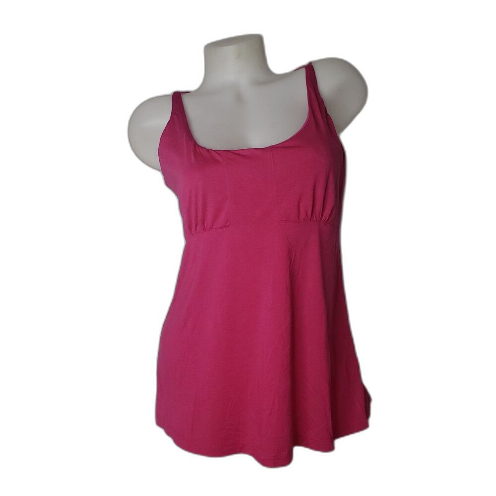 MODA INTERNATIONAL Pink Bra Tank Top with Strappy Back Detail Womens Size Large